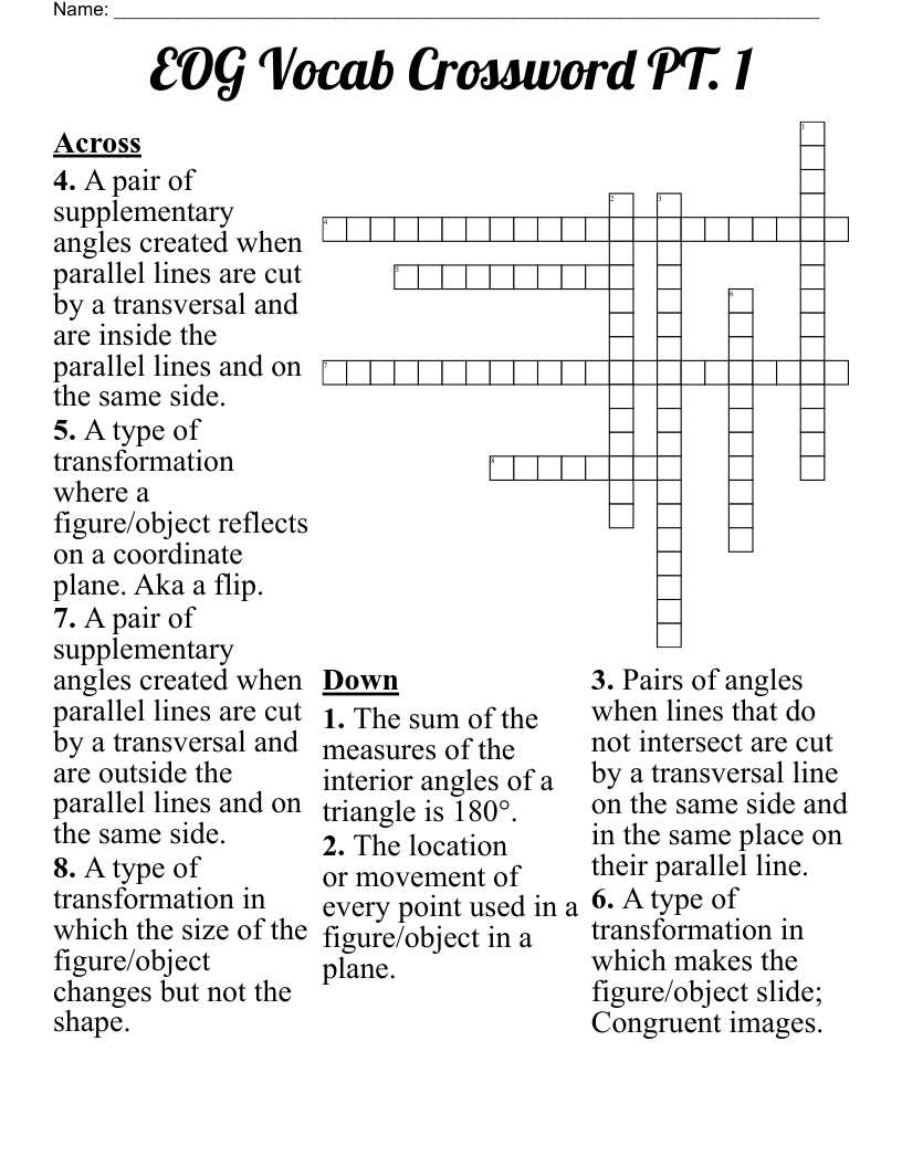 geometry vocabulary word search answers