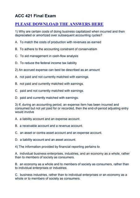 accounting 2 final exam answers