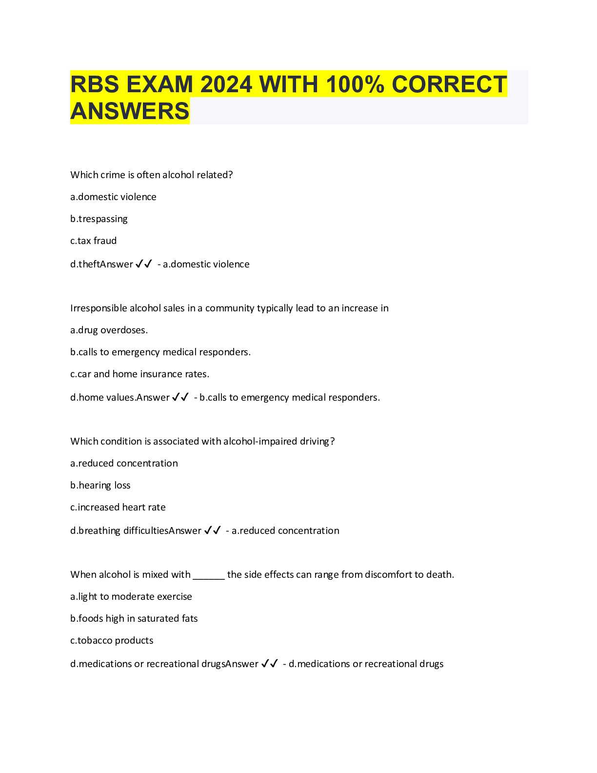 rbs exam answers