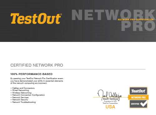 testout network pro final exam answers