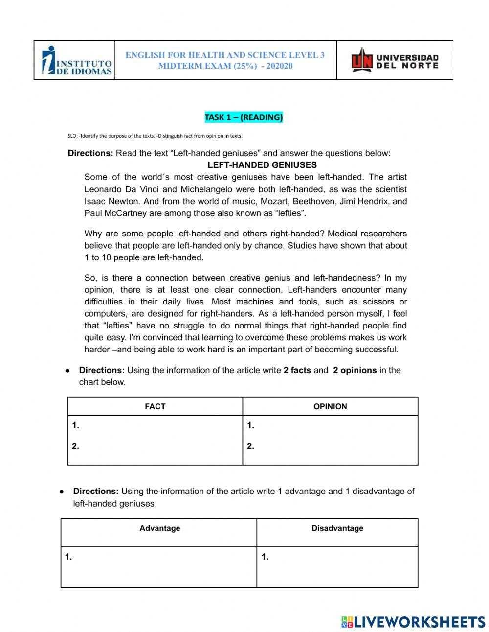 english 3 midterm exam answers