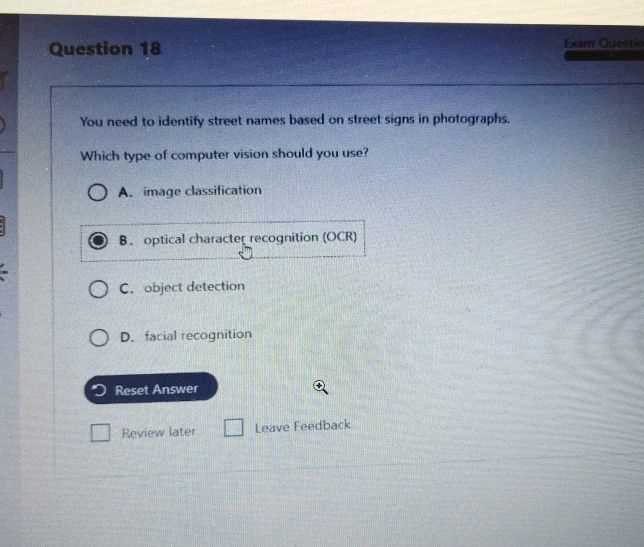 computer vision exam questions and answers