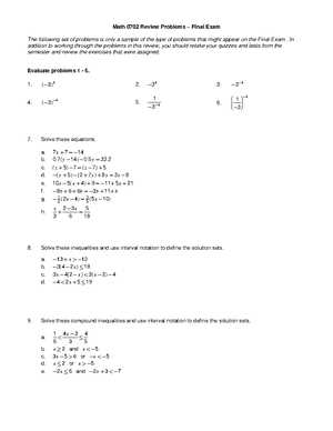 math 103 final exam answers