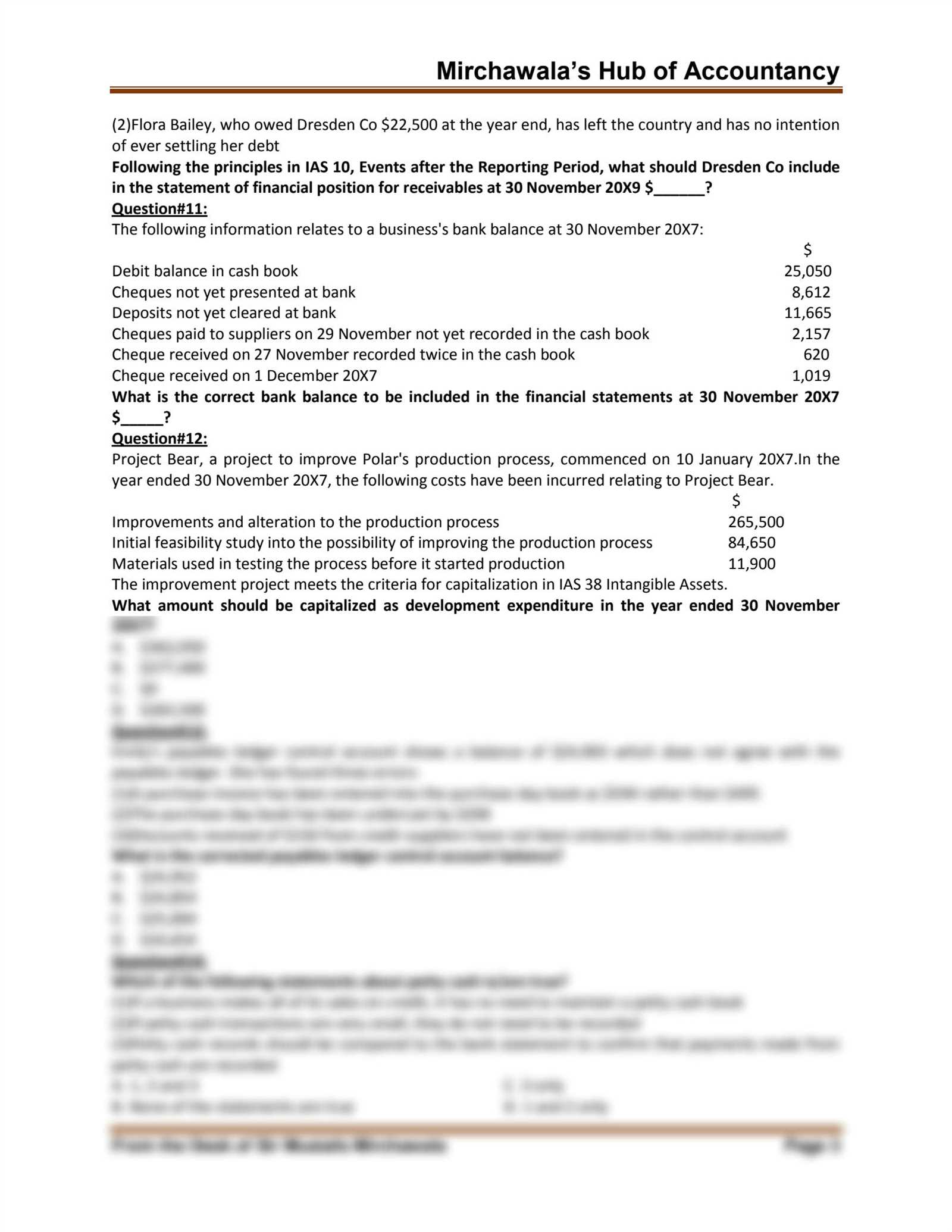 f3 exam questions and answers