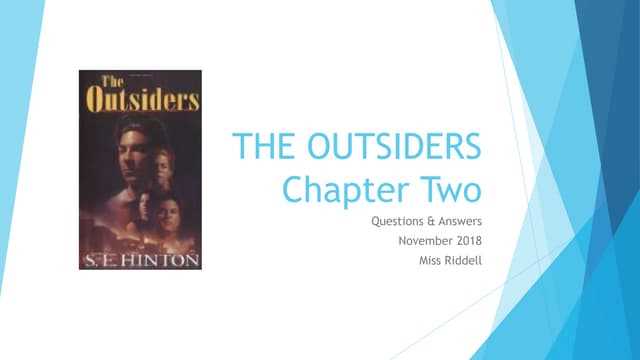 the outsiders book questions and answers