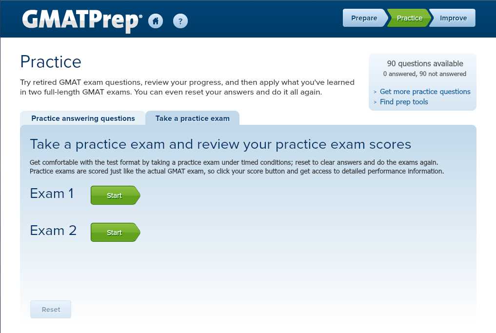 gmat practice exam 1 answers