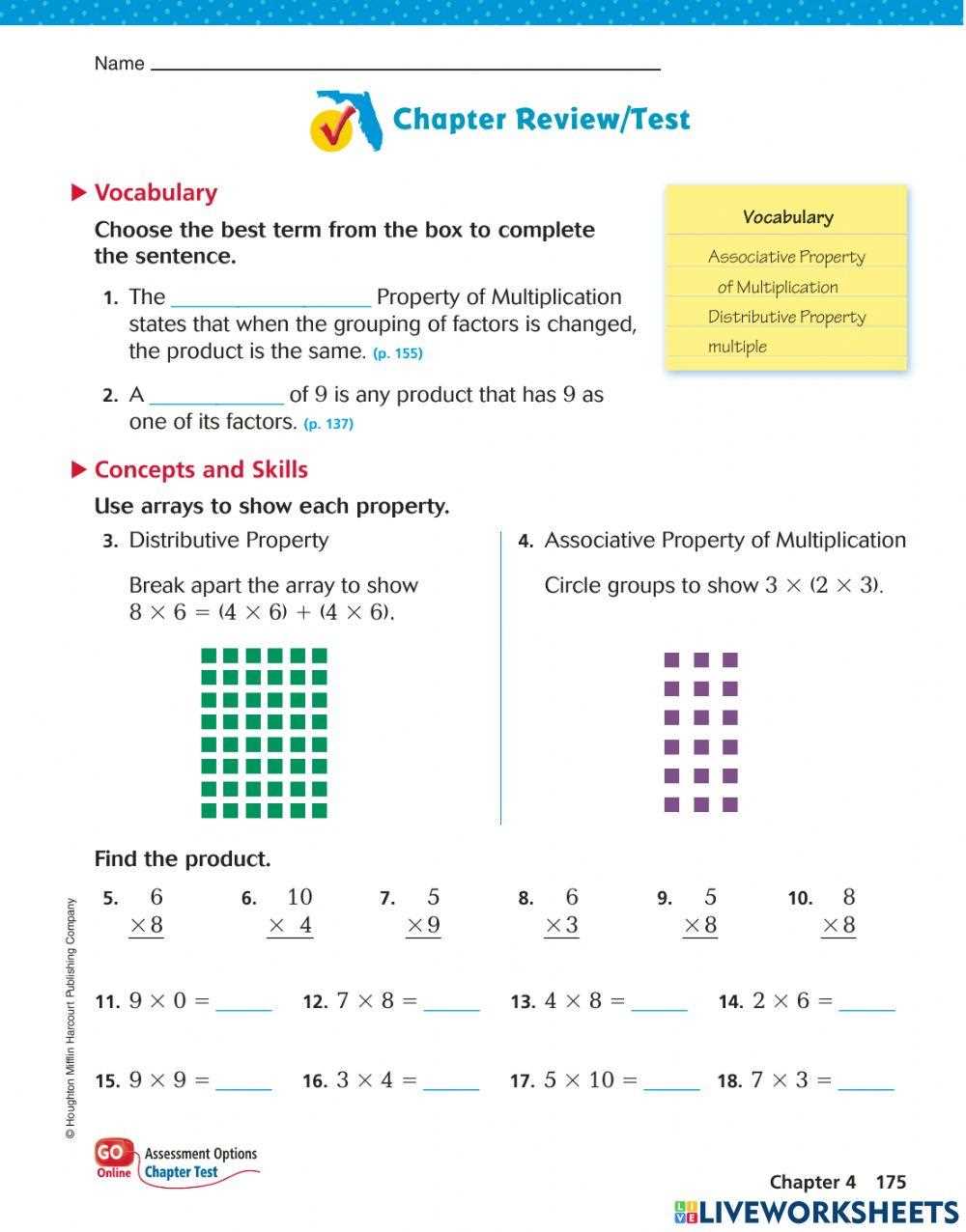 go math grade 4 answer key chapter 8