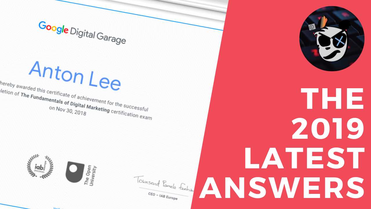 google digital garage final exam answers