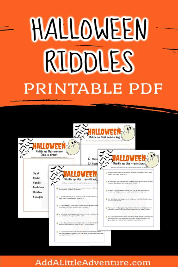 printable riddles with answers