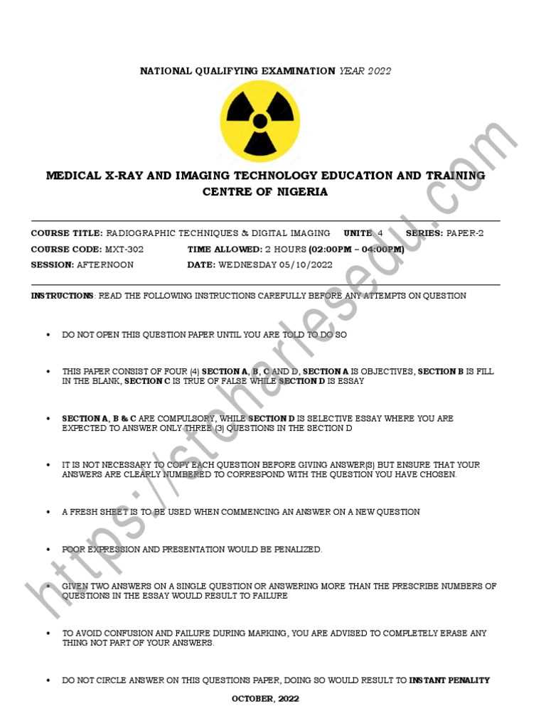 radiology board exam answers