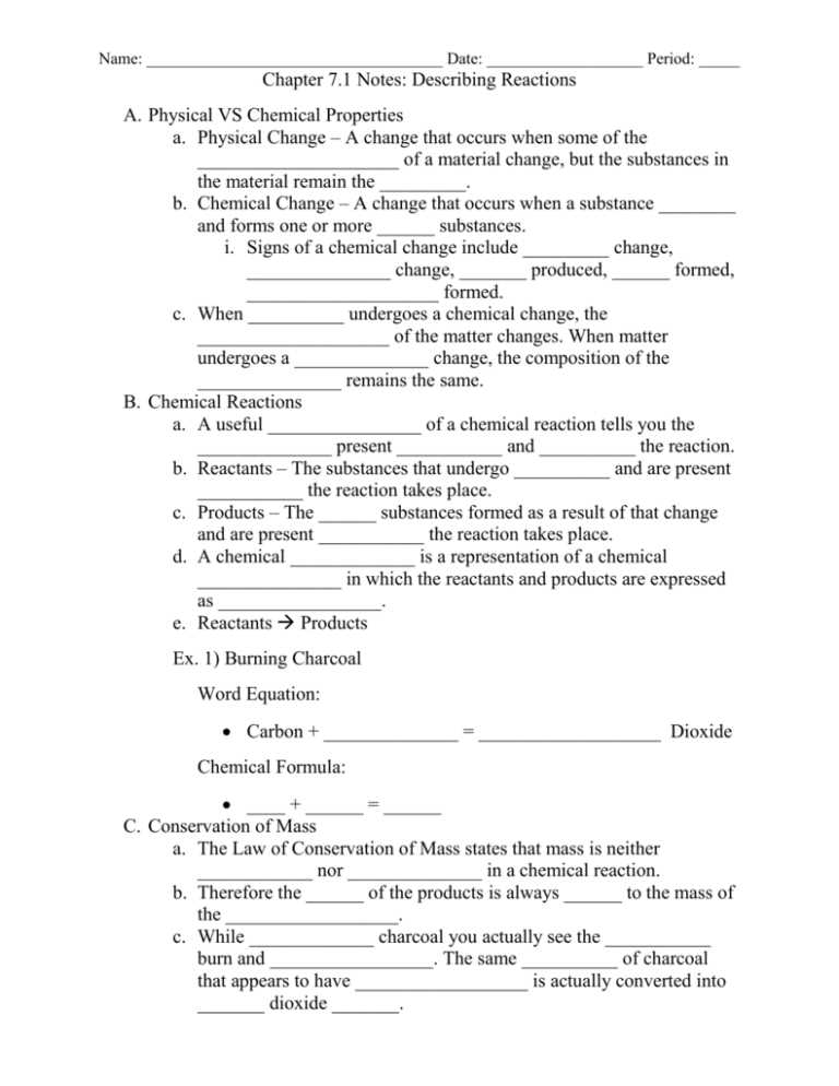 7.1 the mole a measurement of matter section review answers