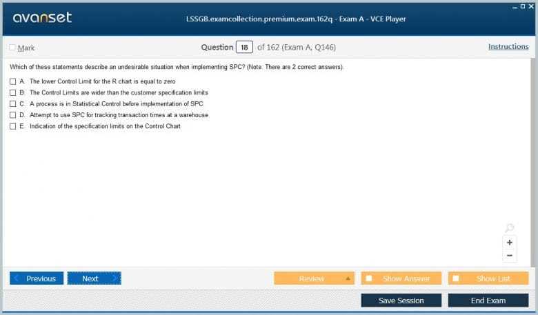 green belt exam answers