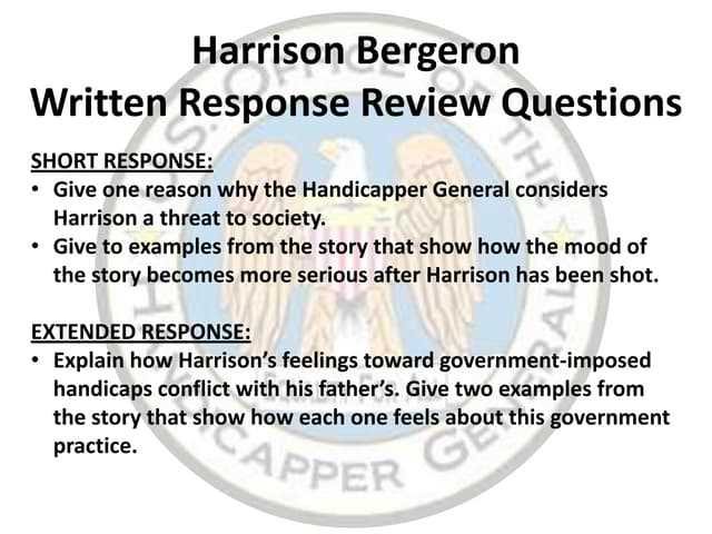 harrison bergeron test answers