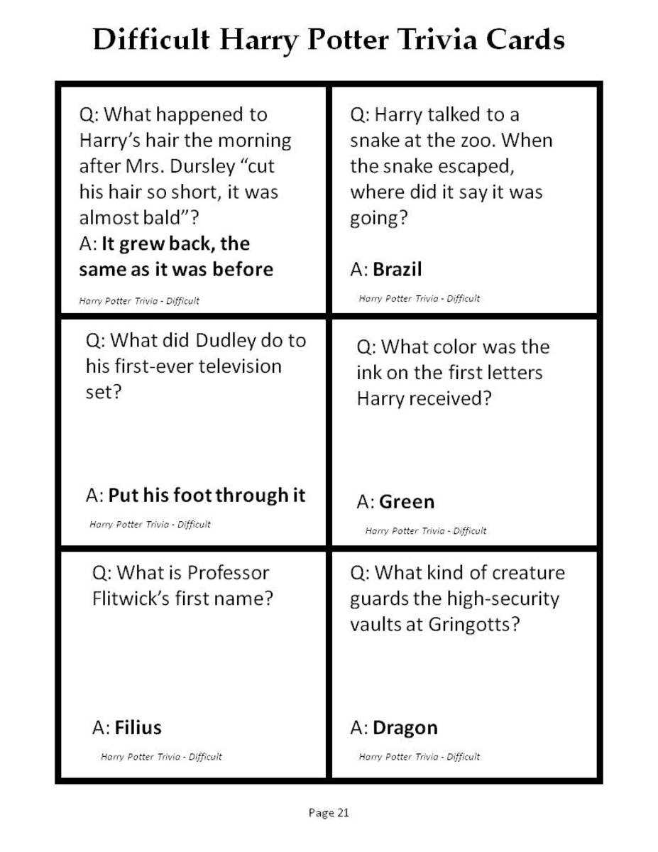 harry potter ar test answers