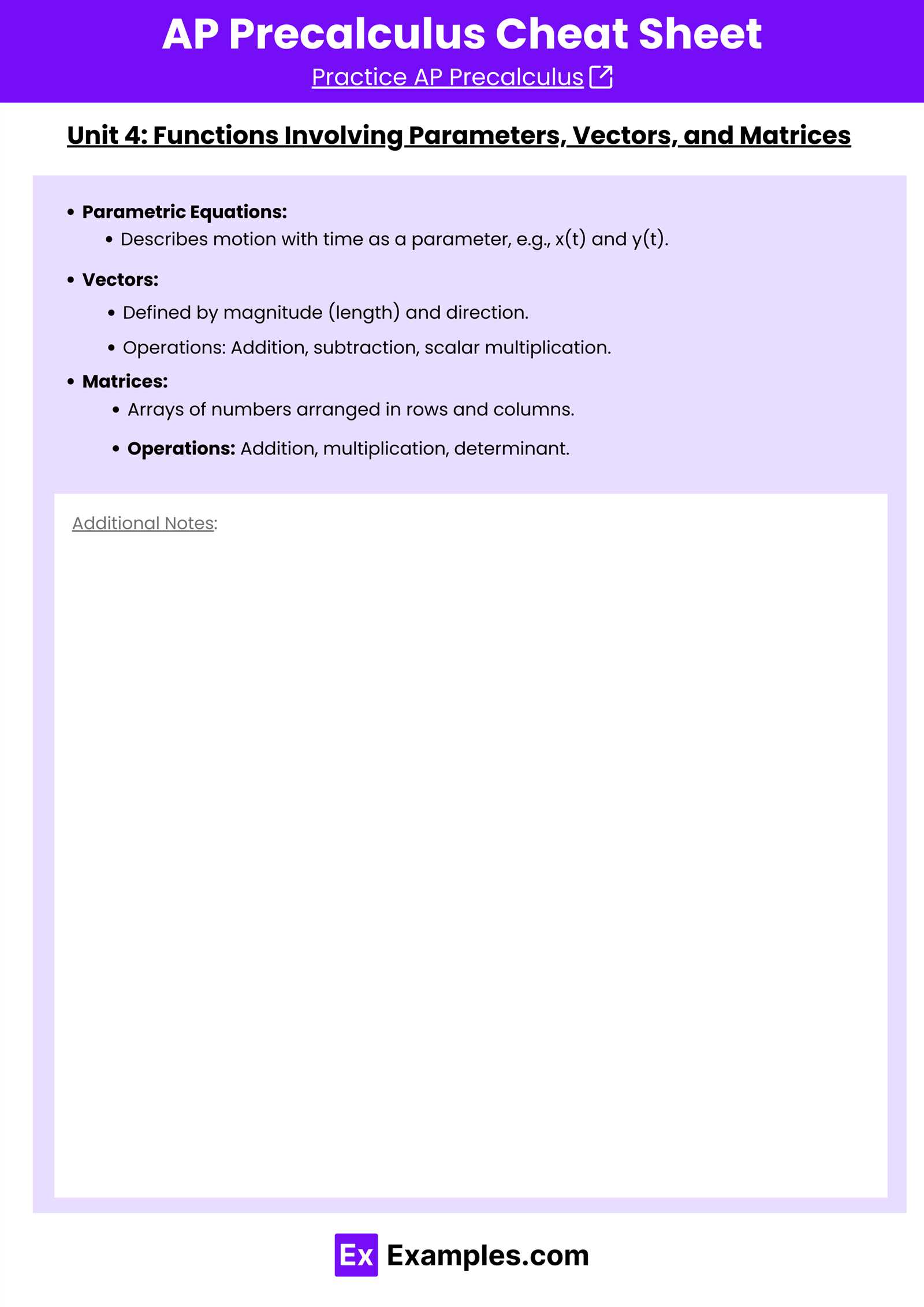 sample ap precalculus exam questions answer key