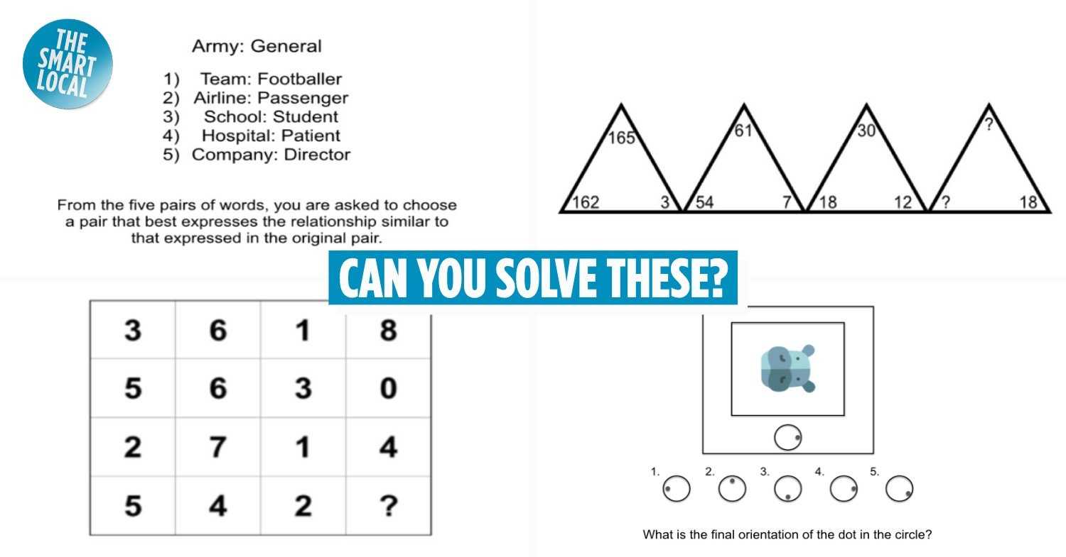 iq test exam with answers