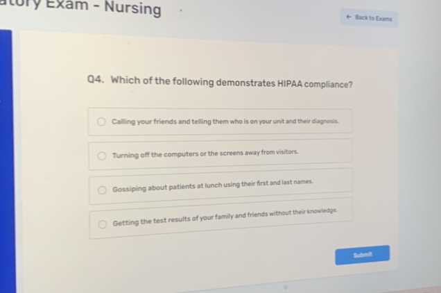 hipaa exam questions and answers