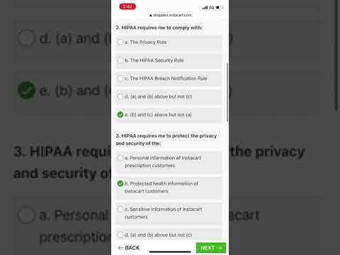 hipaa training test answers