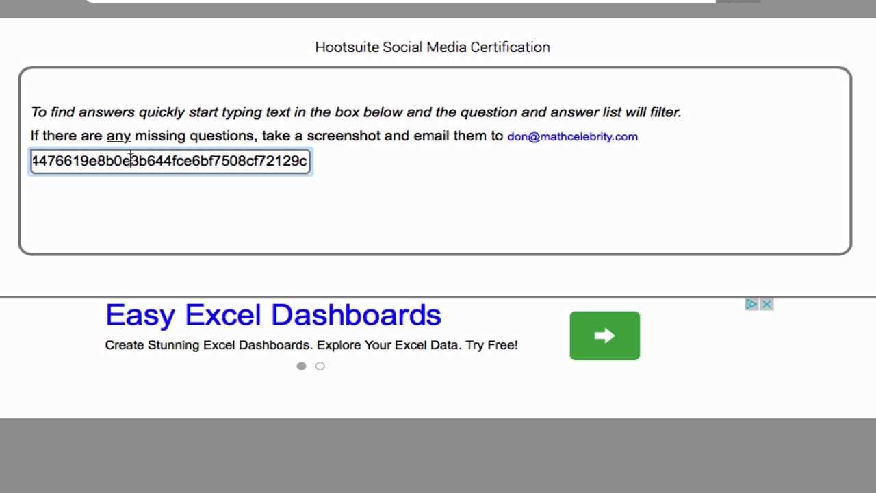 hootsuite platform training exam answers