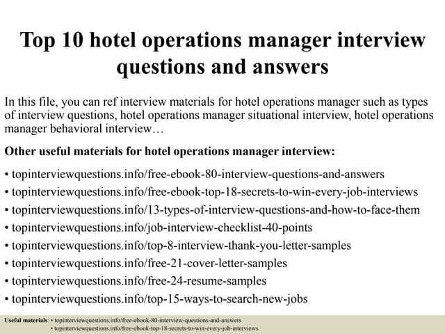 hotel management exam questions and answers