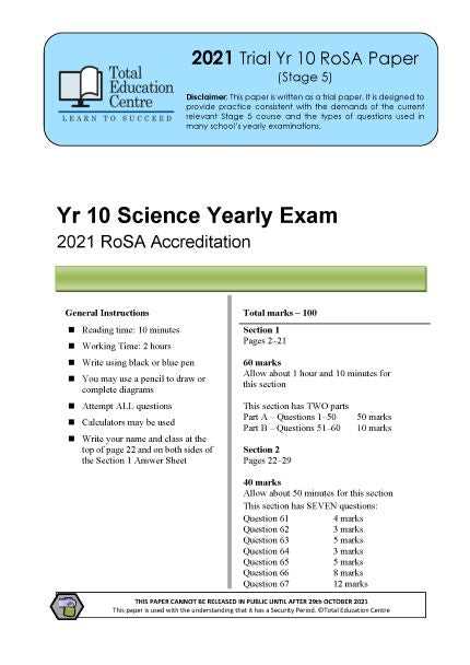 how to answer science exam questions