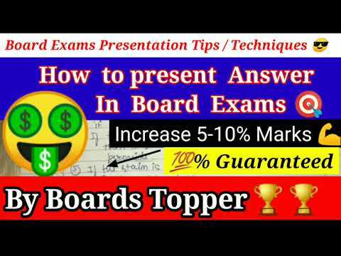 how to present answers in board exams