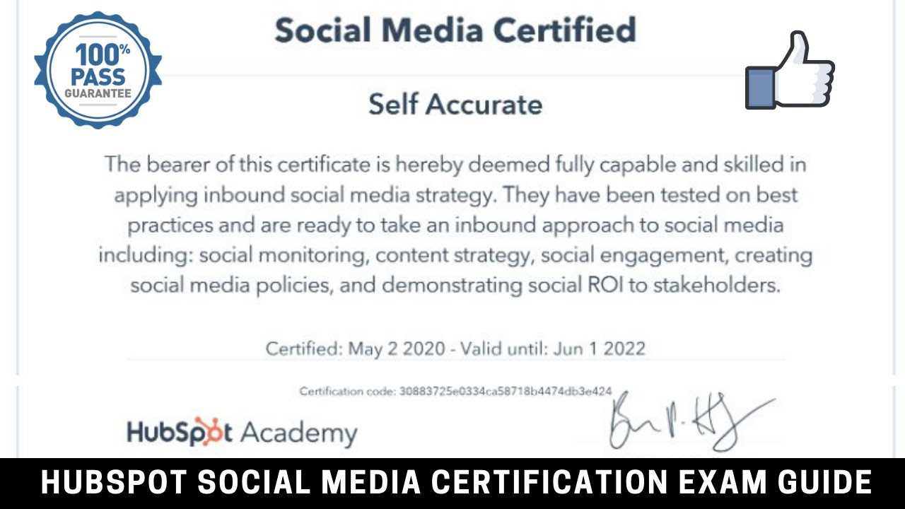 hubspot social media marketing exam answers