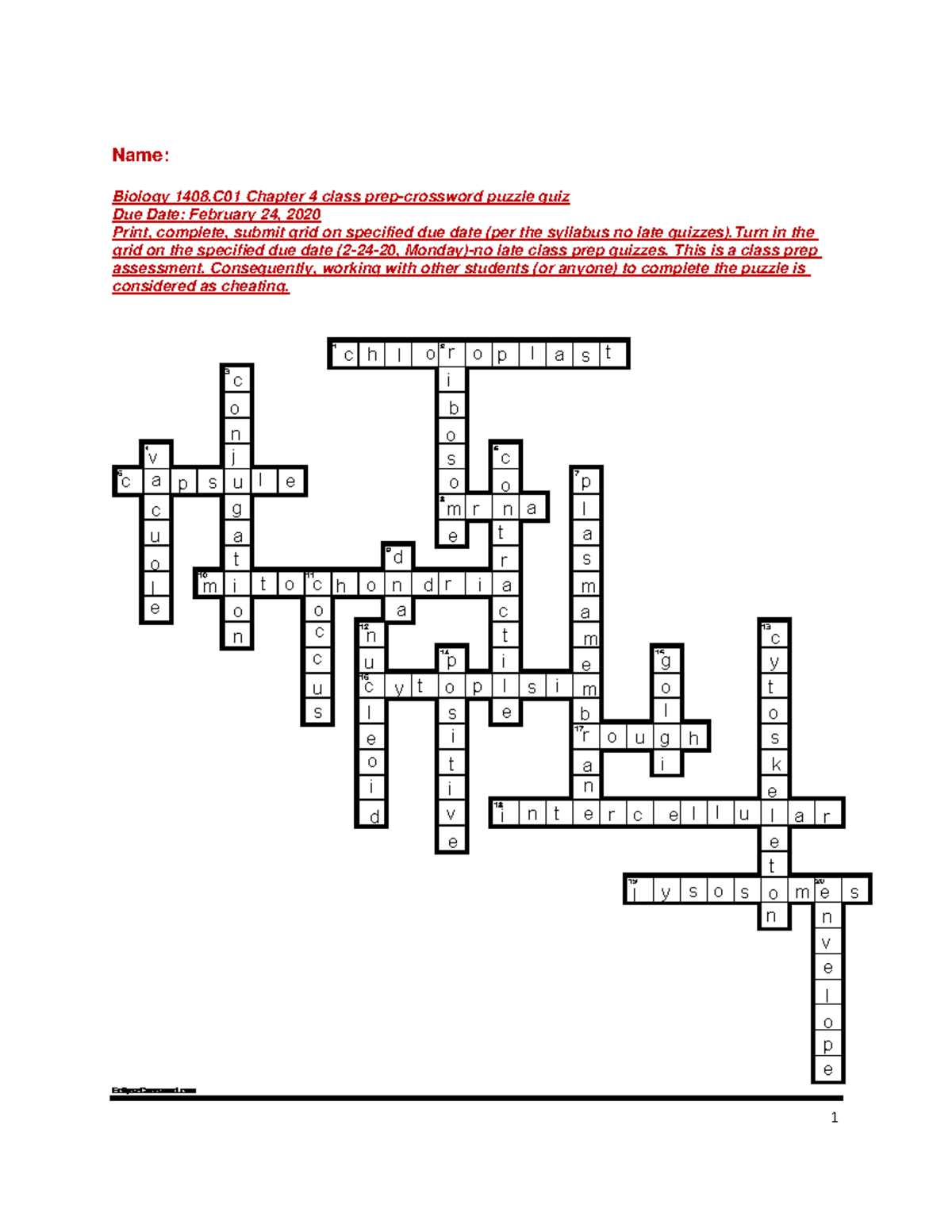 biology 1408 exam 1