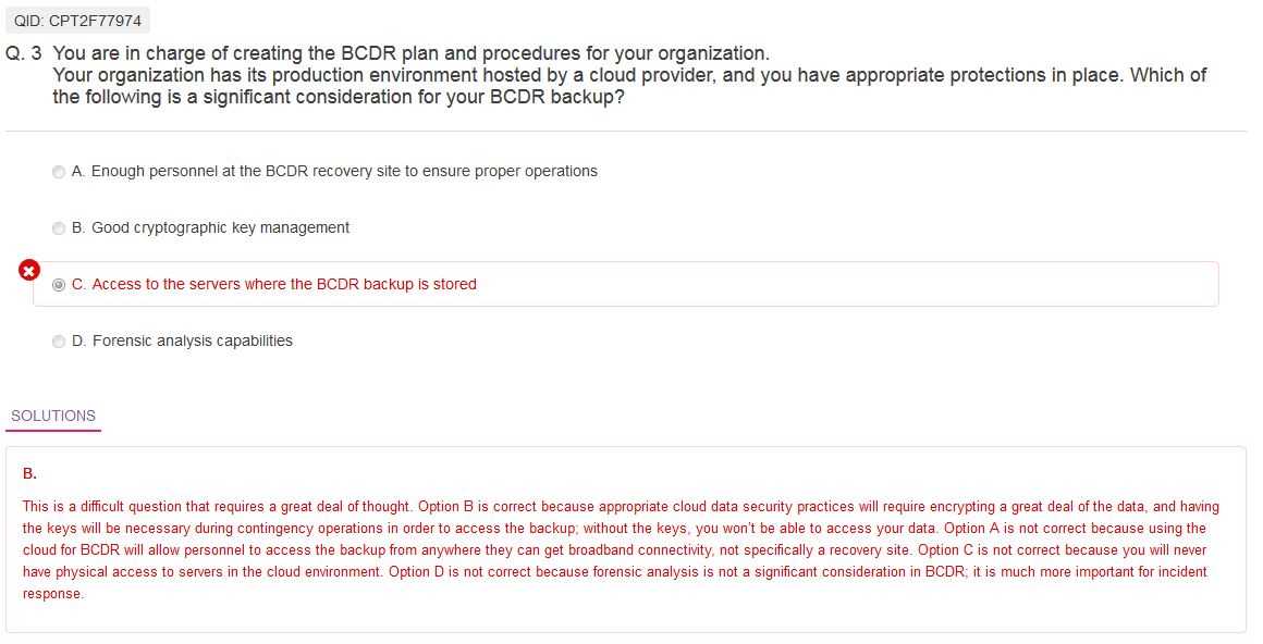 isc2 cc exam answers