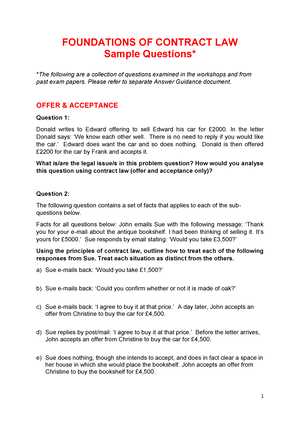contract law exam questions and answers