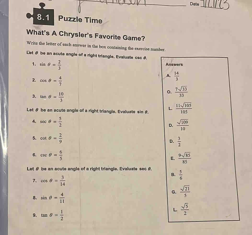 big ideas math red answer key puzzle time