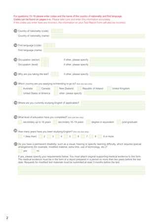 ielts exam samples with answers