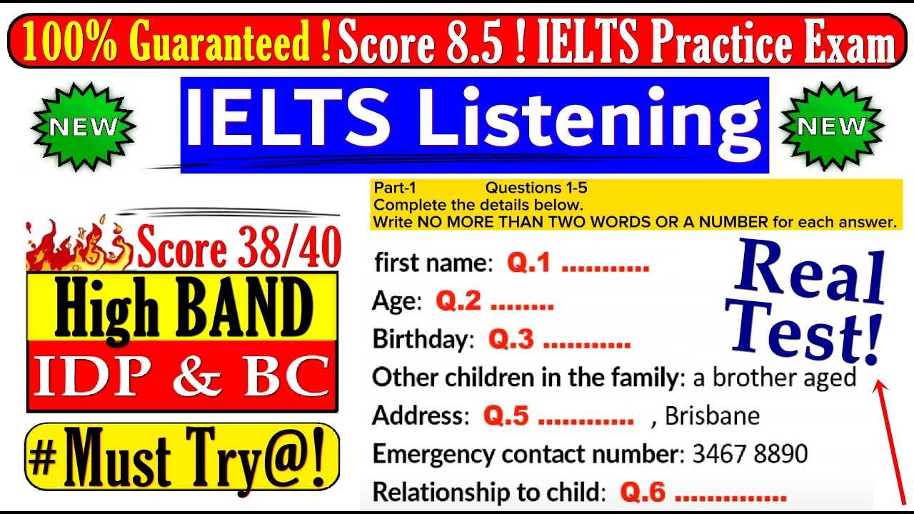 ielts sample exam with answers