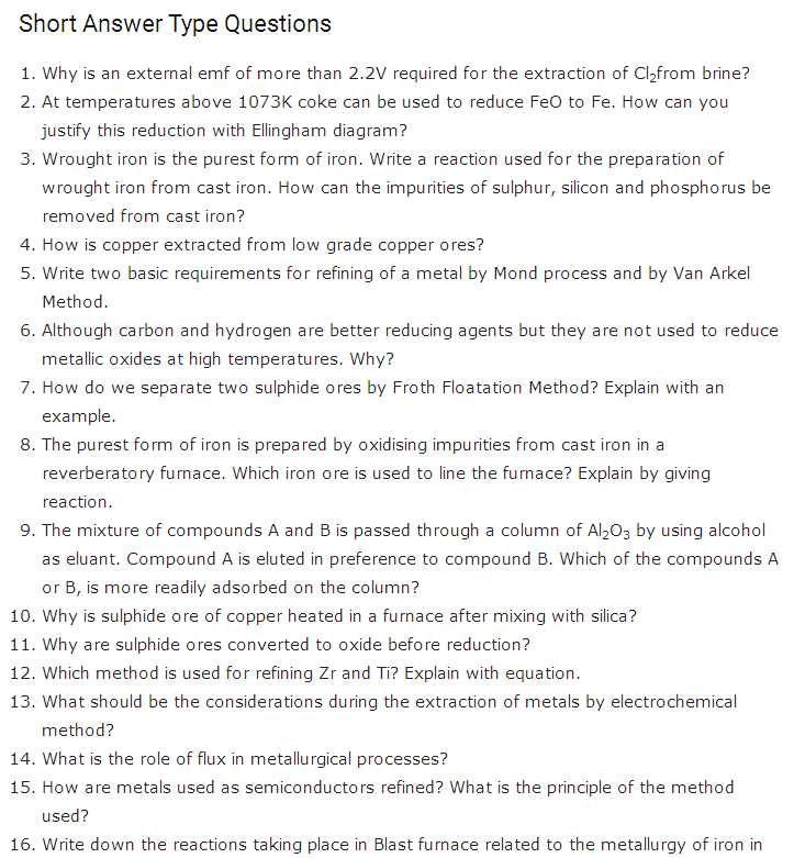 chemical kinetics exam questions with answers