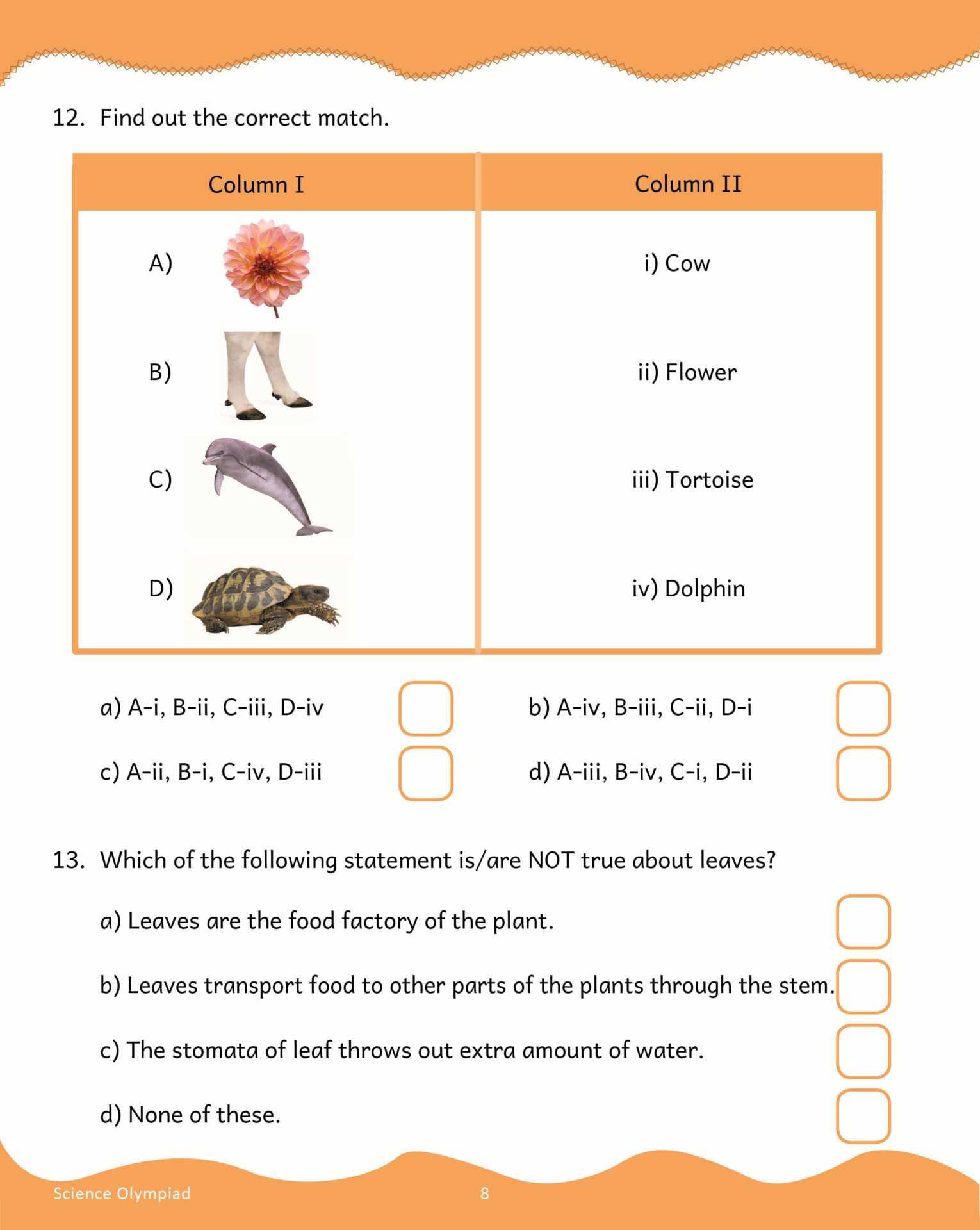 science olympiad questions and answers