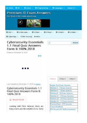 cisco course feedback exam answers