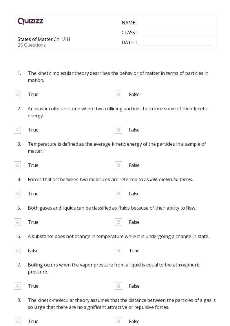 intermolecular forces worksheet answer key