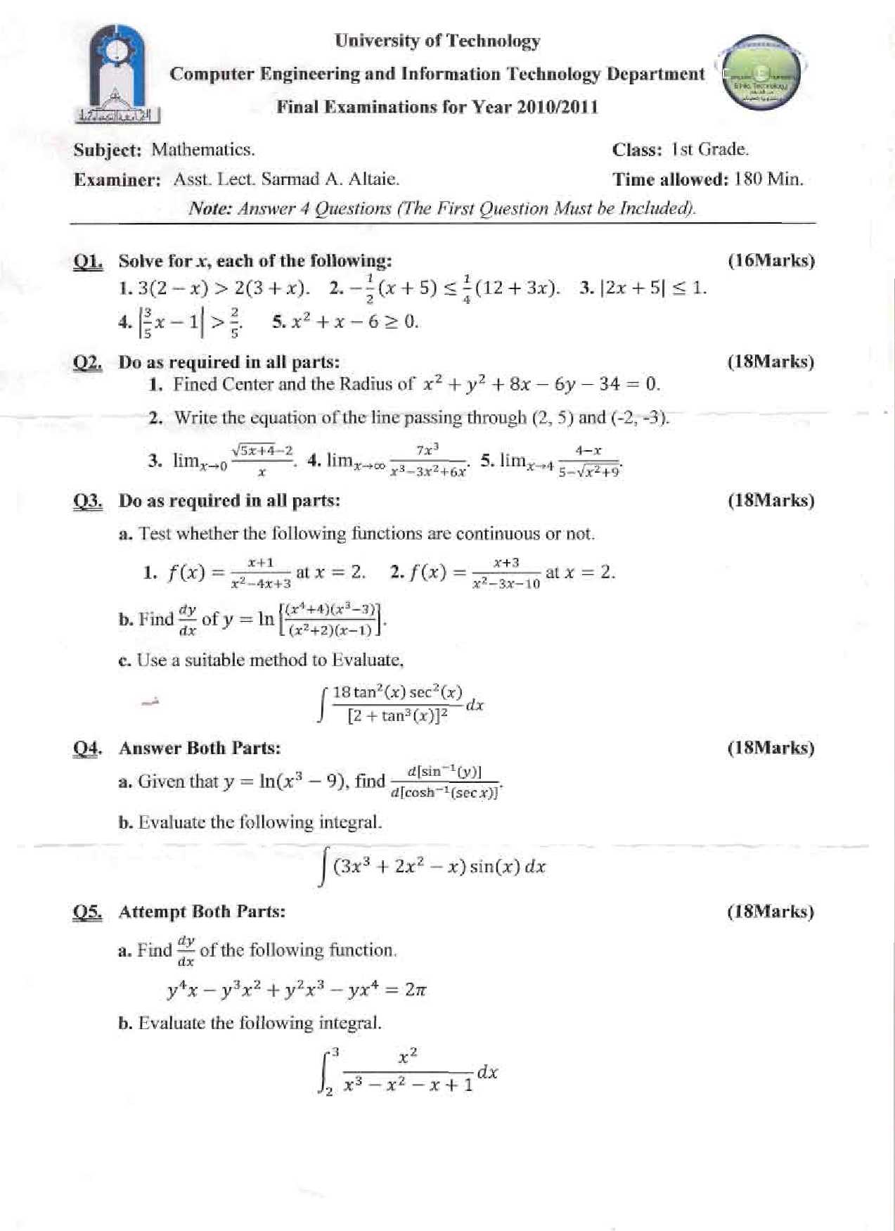 intro to engineering final exam answer key