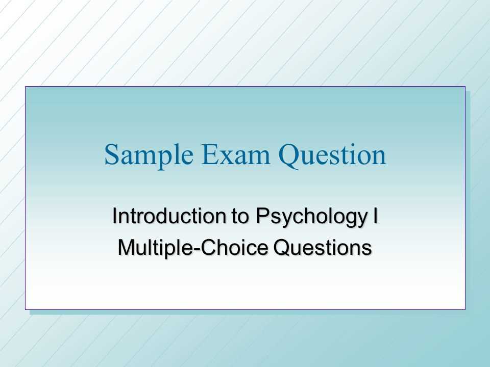 introduction to psychology exam questions and answers