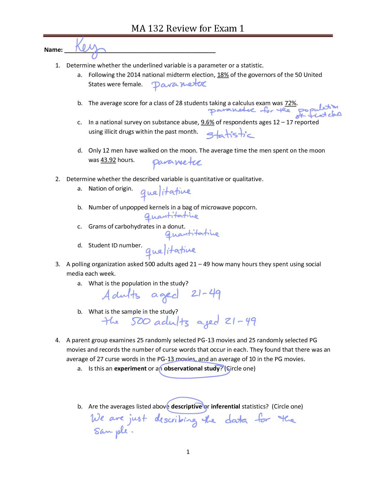 introduction to statistics exam questions and answers doc