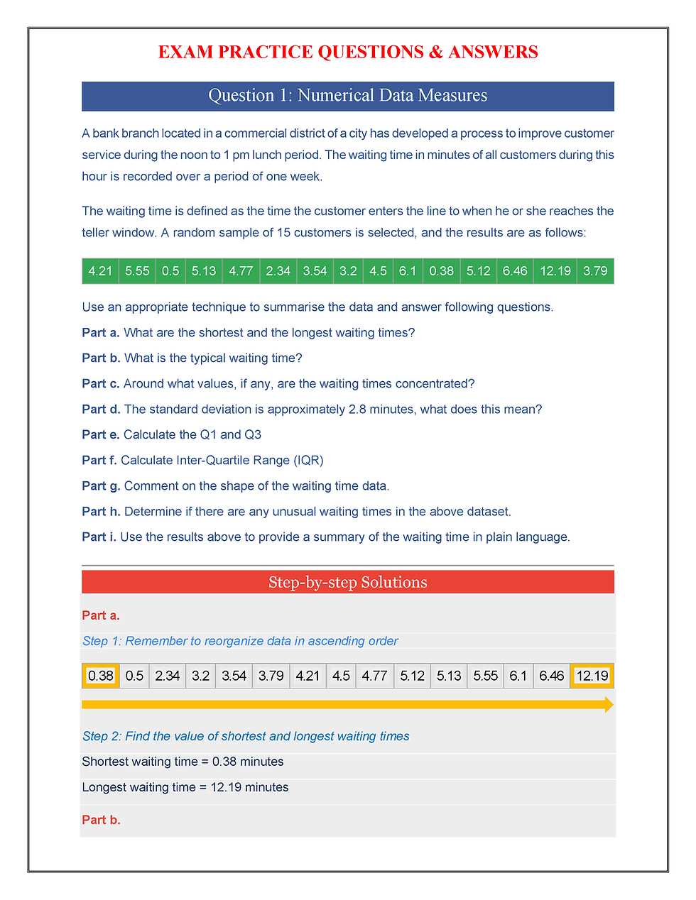 introduction to statistics final exam answers