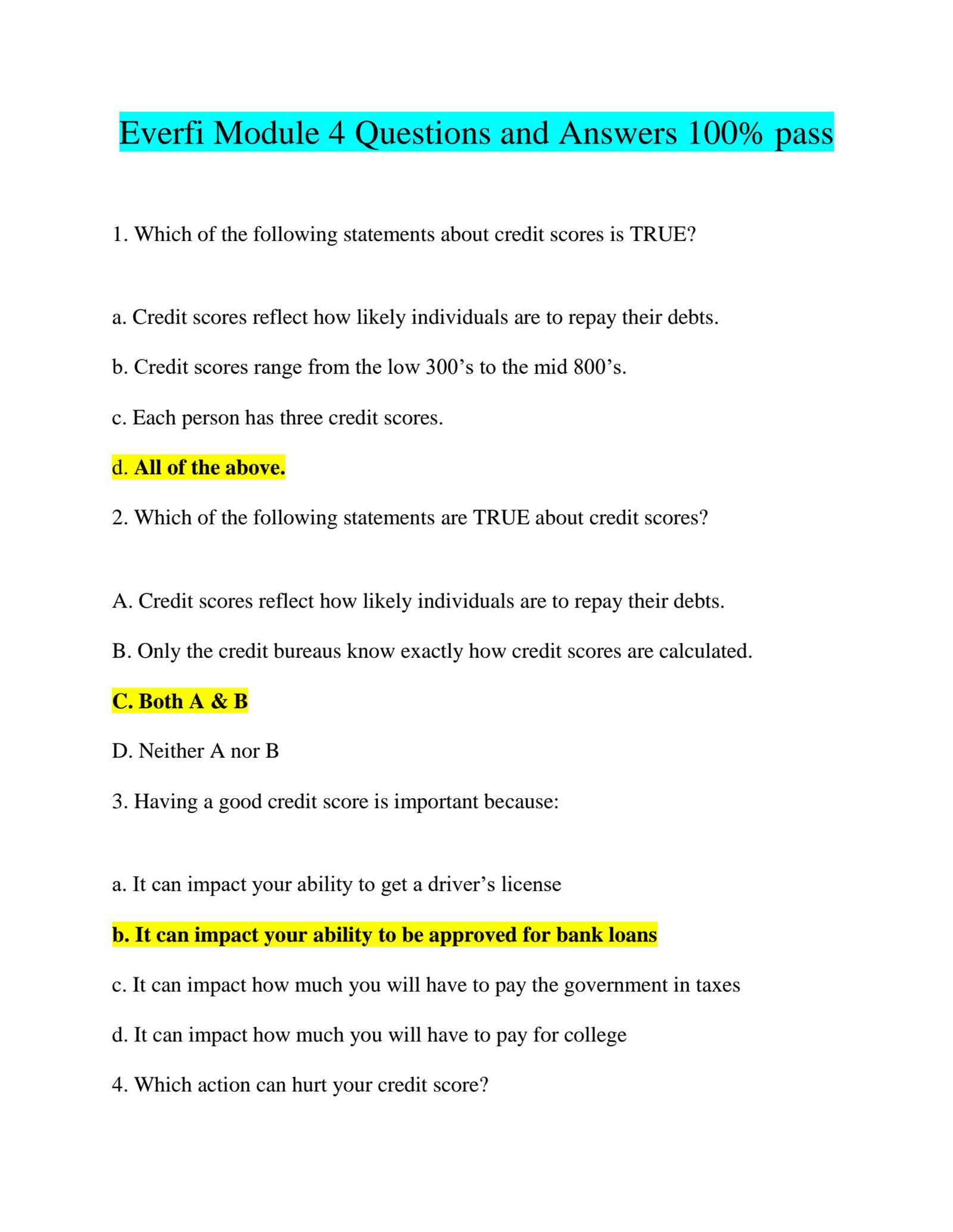 module 9 everfi answers