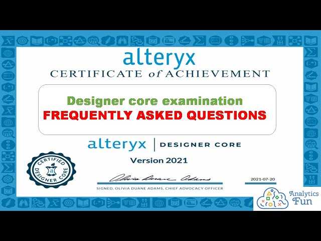 alteryx core exam questions and answers