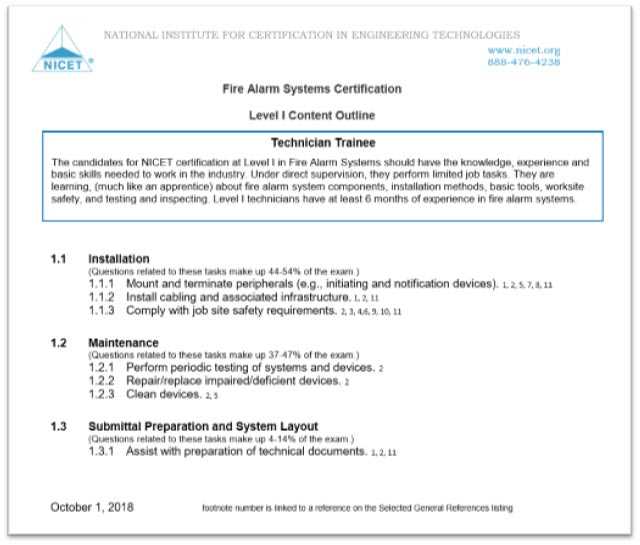 alarm level 1 certification exam answers