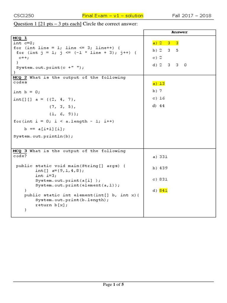 is 0100.c final exam answers