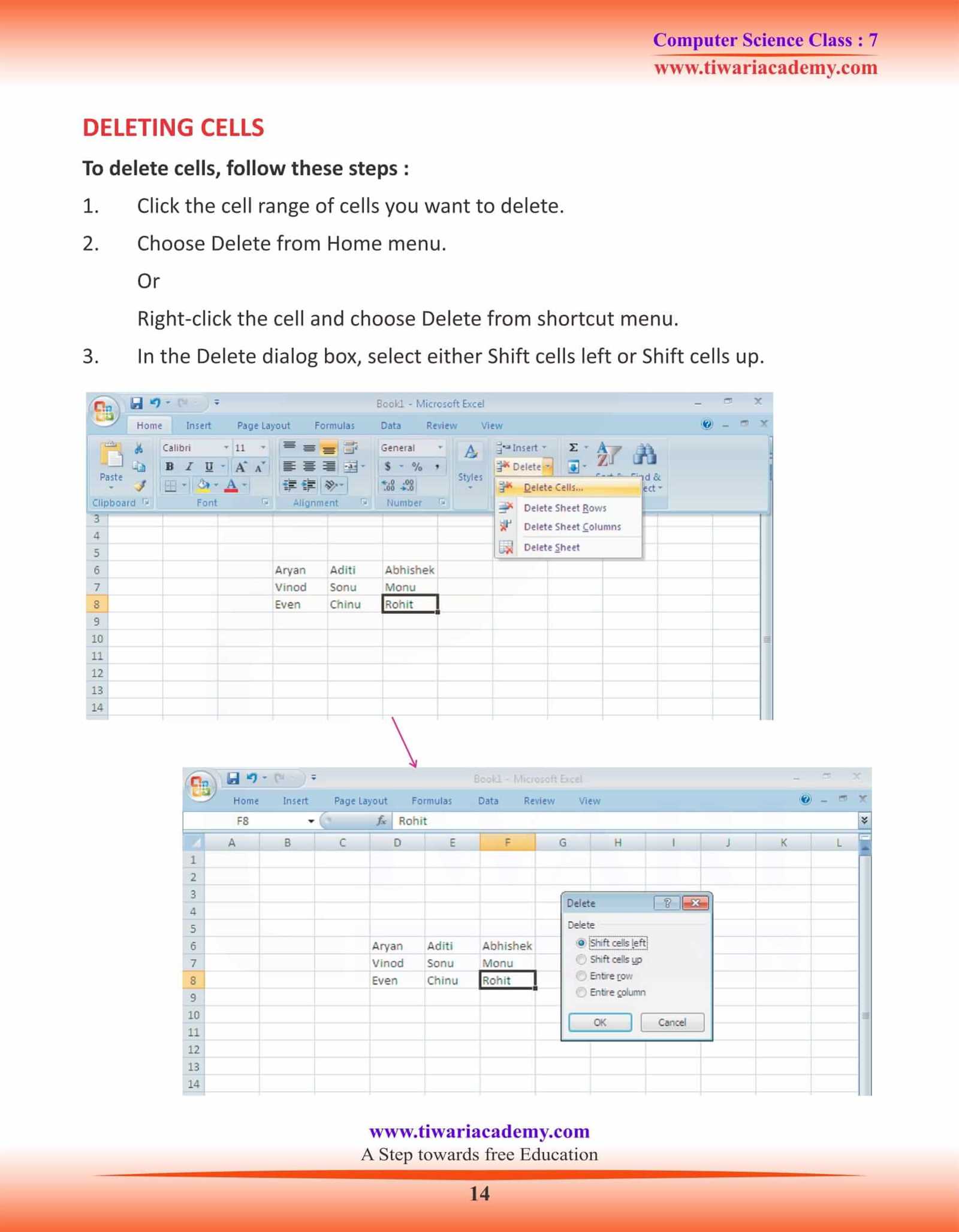 excel chapter 1 answer key