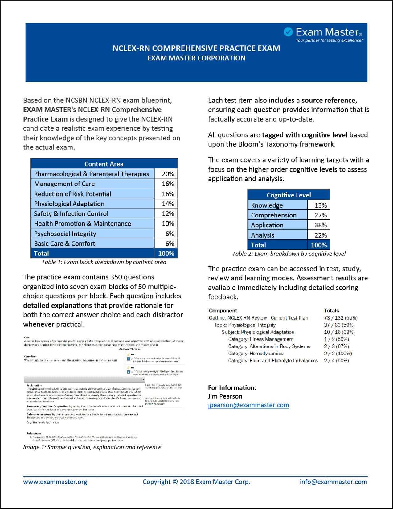 sample comprehensive exam answers