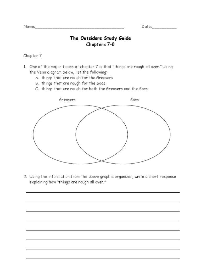 the outsiders study guide answer key