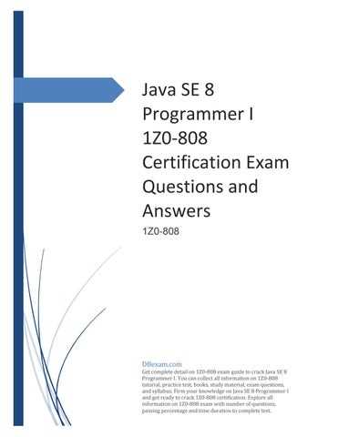 java certification exam questions and answers