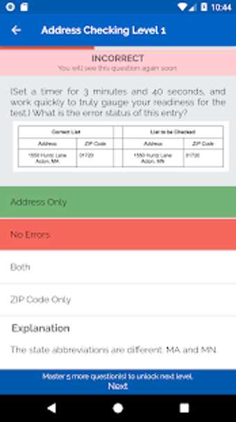 postal exam 473 memory